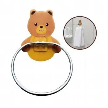 Self-Adhesive Free-Punching Wall-Mounted Stainless Steel Animal Towel Hook
