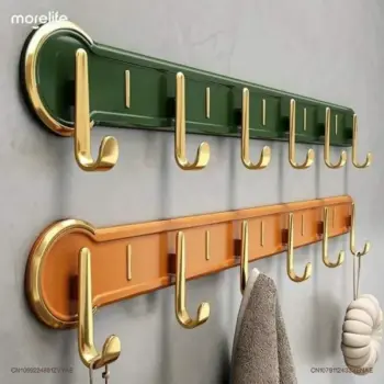 Wall Mounted Hanging Rack with 6 Hooks