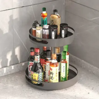 360° Rotating Metallic Storage Rack/Bathroom Storage Rack