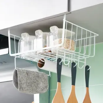 Kitchen Cabinet Under Shelf Double Layer Storage Rack