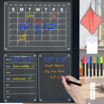 3 Piece Magnetic Fridge Planner Set
