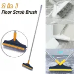 3 in 1 Floor Scrubbing V Shaped Brush, Broom, and Squeegee