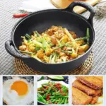 Pre-seasoned Pure Cast Iron Flat Bottom Wok with Wooden Lid 