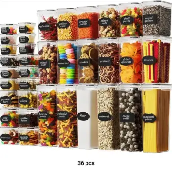 36PCS BPA-Free Airtight Plastic Food Storage Containers