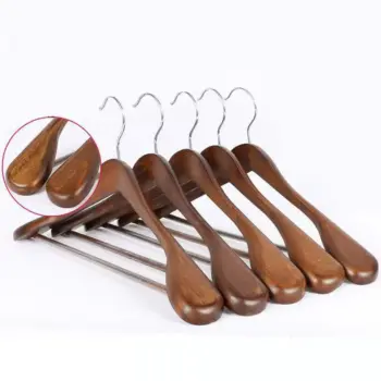 10-Pack Wide Wooden Hangers