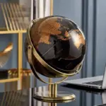 Rotating Retro World Globe Desktop Figurine