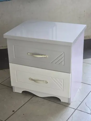 2Pcs Solid Wood Bedside Table Nightstand