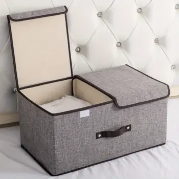 Foldable Cotton Linen Closet Storage Box