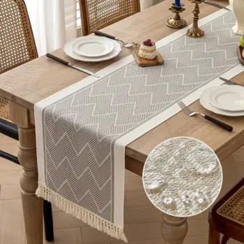 Braided Cotton Linen Table Runner