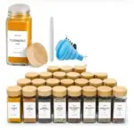 16PCS Premium Thick Glass Storage Jars with Bamboo Lids