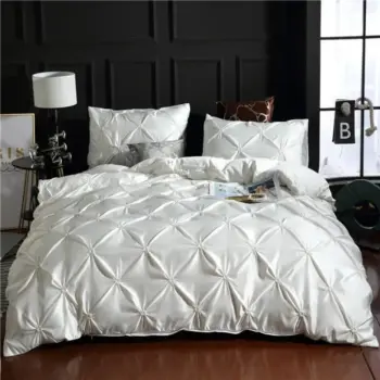 3pcs Pinch Pleat Pintuck Duvet Cover Set