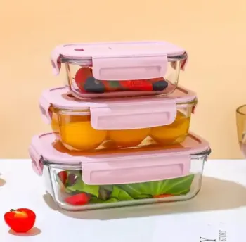 Borosilicate Glass Food Storage Containers with Lids