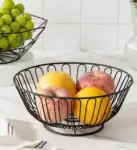 Round Metal Fruit Basket