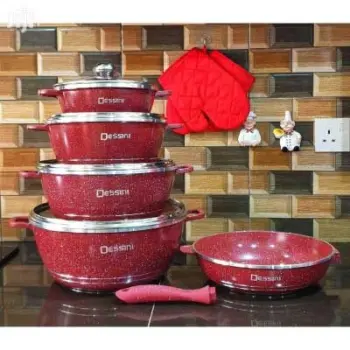 Dessini 12 Pcs Heavy Granite Coated Non-Stick Cookware Set