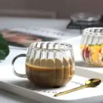 Stripped Pumpkin shape borosilicate cups  2pcs
