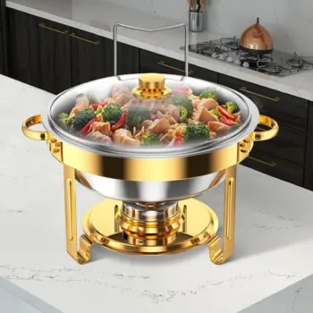Chafing Dish With Golden Accent